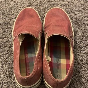 Mossimo size 8 burgundy slip-on shoes
